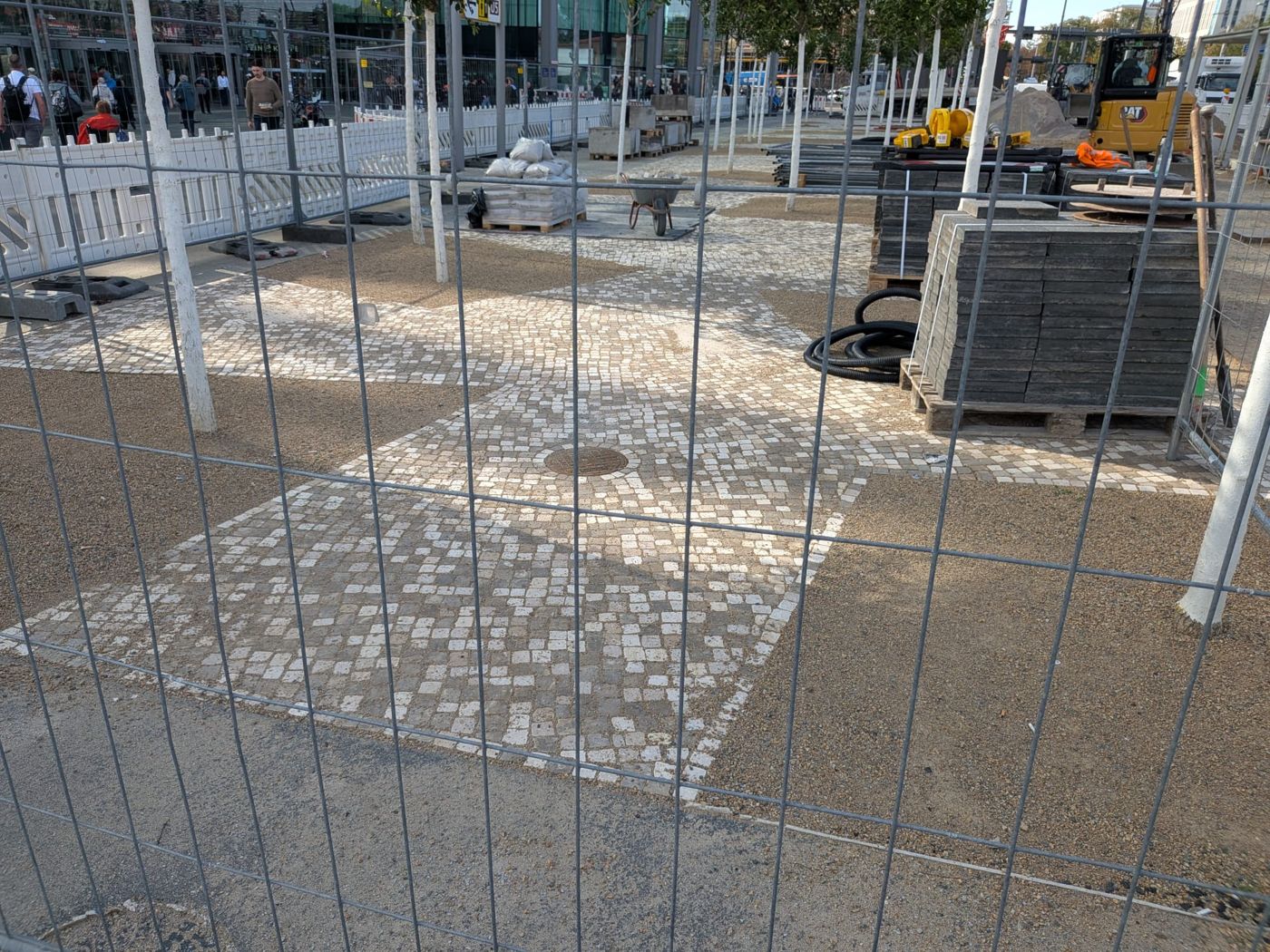 Natursteinpflaster auf einer Platzfläche
